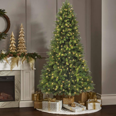 84' Lighted Fir Christmas Tree