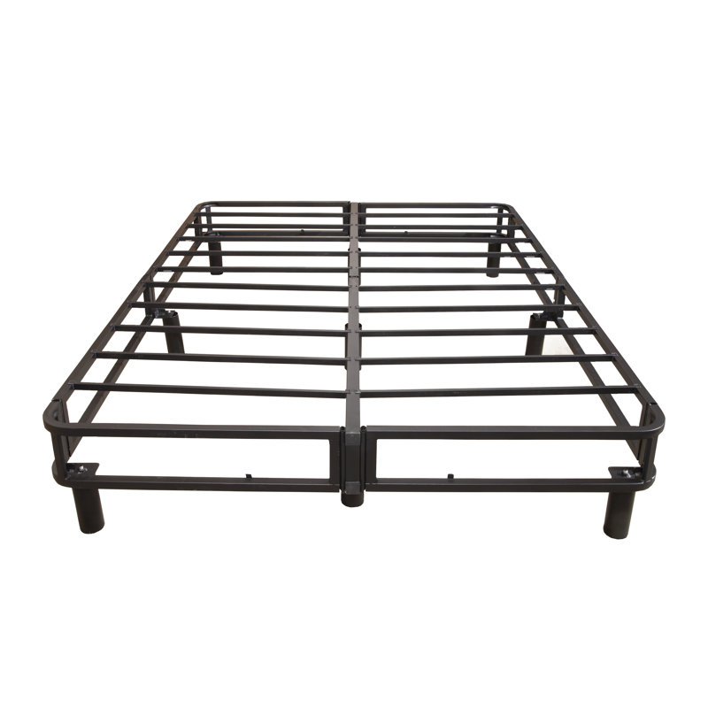 Queen Enforce Upholstered Metal Platform Bed Frame