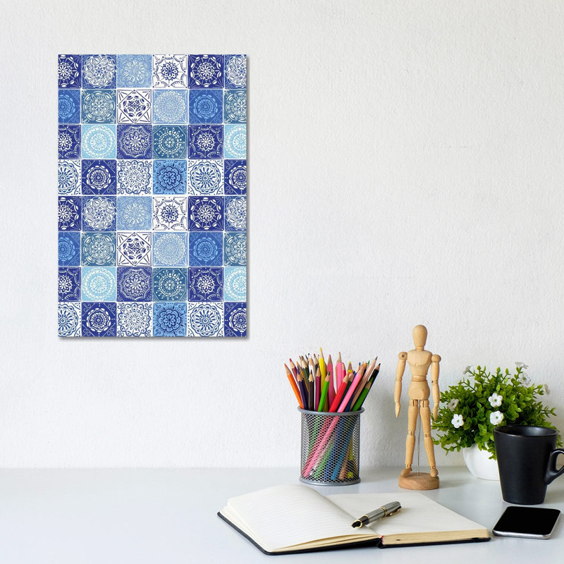 Home Blue Kitchen I by Nancy Mckenzie - Wrapped Canvas Gallery-Wrapped Canvas Giclée, 20.32 cm H x 30.48 cm W