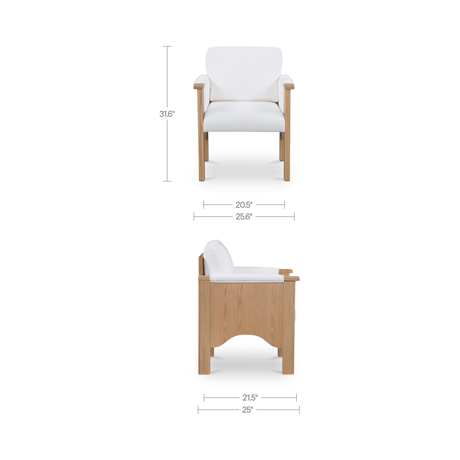 Loralee Dining Chair, White