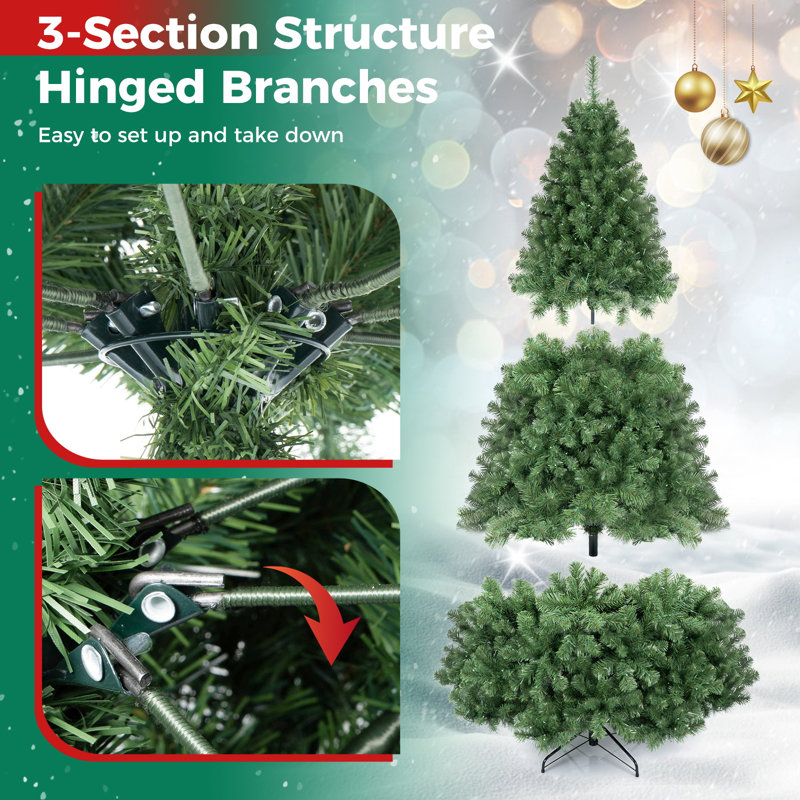 Arbre de Noël vert avec lumières, 8 pi