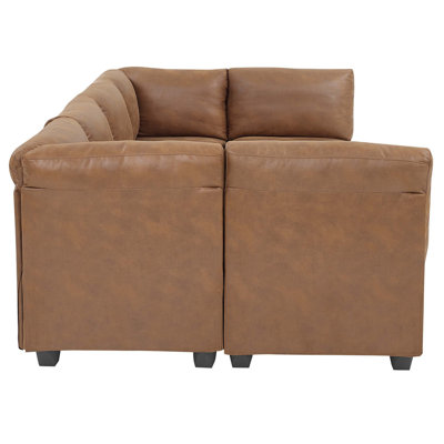 Faux Leather Modular Sectional