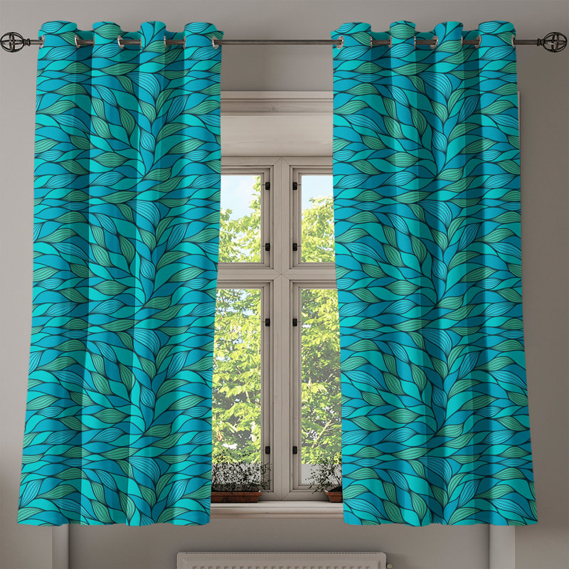 Sateen Blackout Curtains / Drapes Pair, 50" W x 54" L