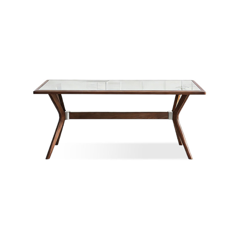 Nu-brown Rectangular Sintered Stone tabletop Dining Table, 29.53"H x 62.99"L x 31.5"W