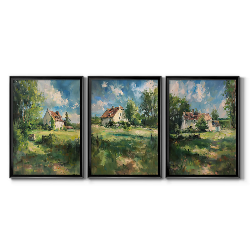 LANDSCAPES Series XCV III - Toile tendue avec châssis sur mesure - 3 pièces