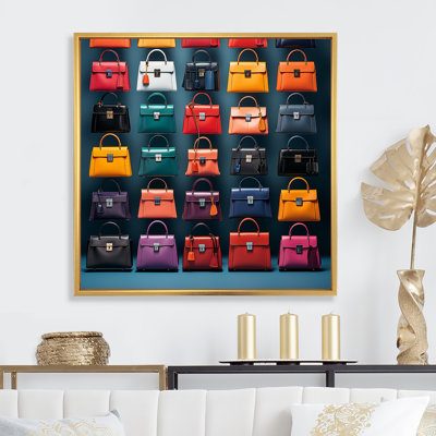 Colourful Fashion Handbags Pattern II - Fashion Bag Wall Art