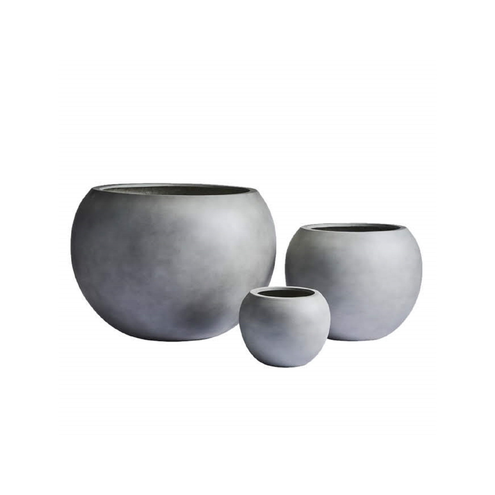 Dorlis Fiberstone Pot Planter, 17" H x 21" W x 21" D, Gray