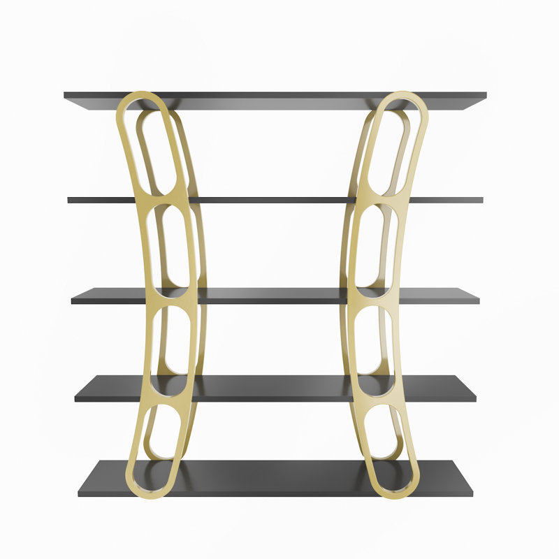 Capra Bookcase, Gold, Black