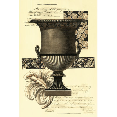 Transitional Sepia Urn I (U) by Vision Studio - Wrapped Canvas Print