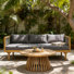 Hurst Outdoor 2-Piece Acacia Wood Conversation Set With Cushions