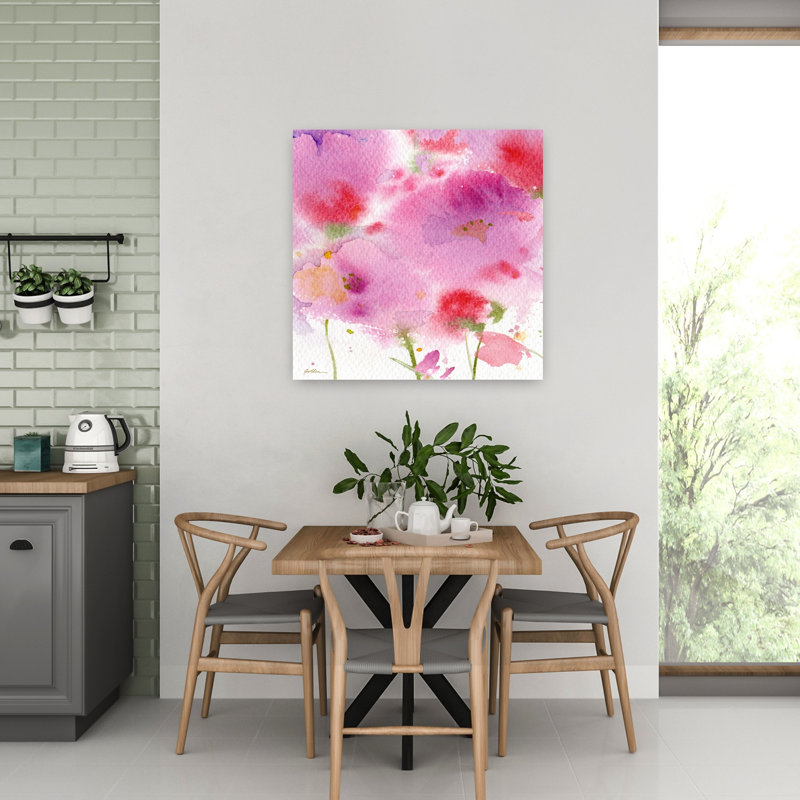 Serenade, art floral contemporain, H 32 po x l 32 po