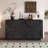 Hargett 4-Door Sideboard with Textured Semi-Circle Fronts & Adjustable Shelves-130060994