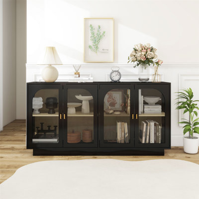 Storage Cabinet With Acrylic Door For Living Room, Dining Room