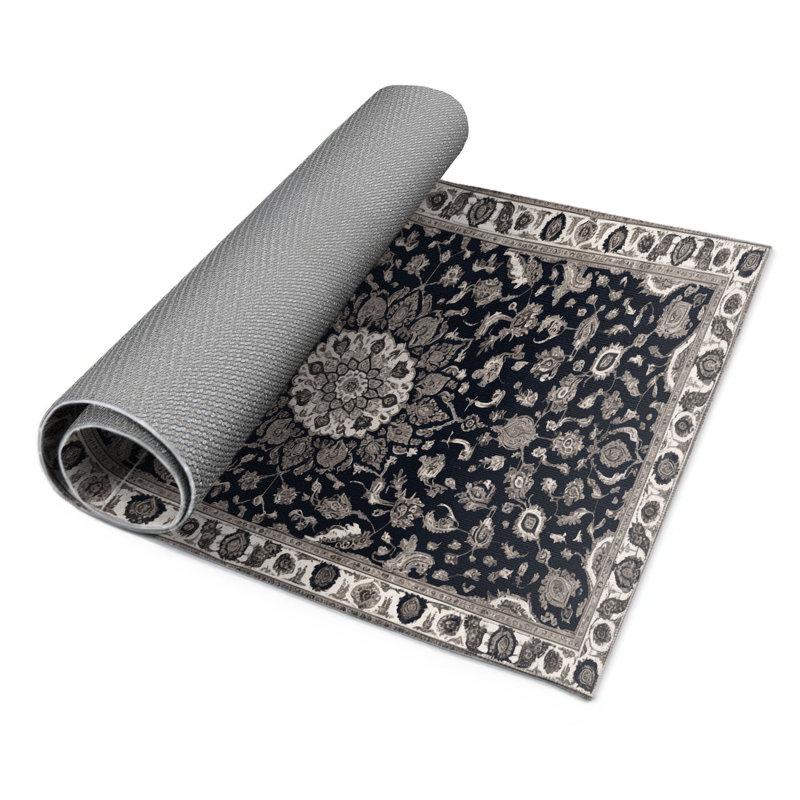 Tapis gris d'intérieur et d'extérieur Tabriz, Rectangulaire 3 pi x 5 pi