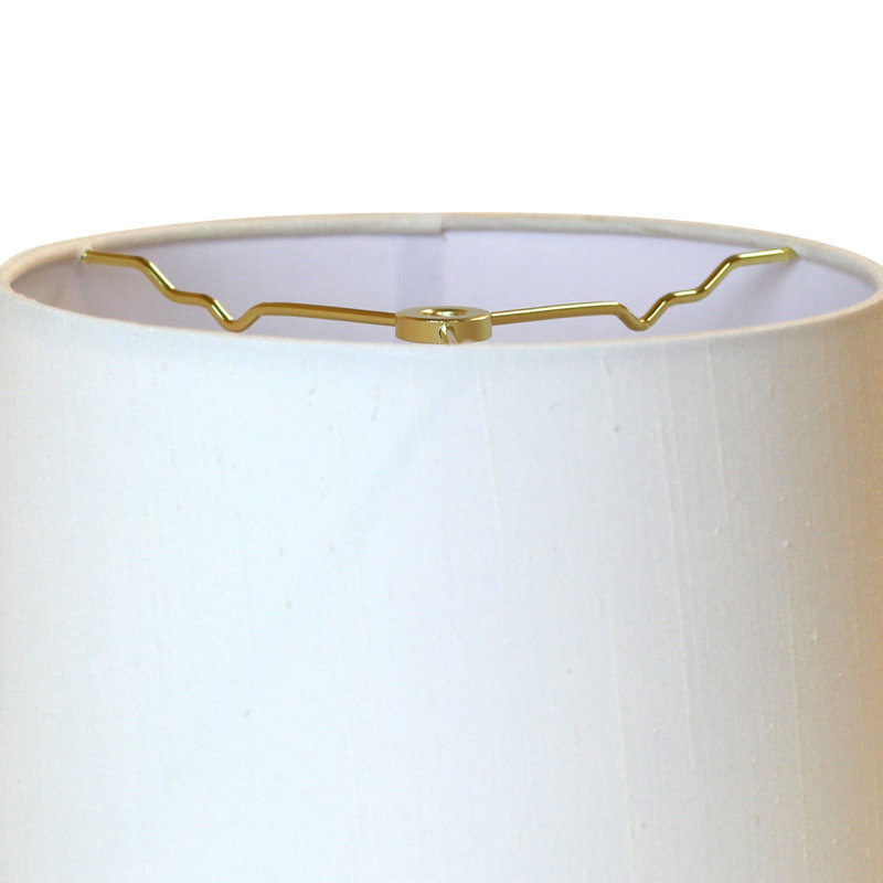 Abat-jour tambour crème en shantung, 11 po, 9 pi H x 12 pi L x 11 pi P