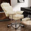Chaise de bureau ergonomique Mid-Century à hauteur réglable et pivotante avec tissu respirant pour le bureau personnel-452210701