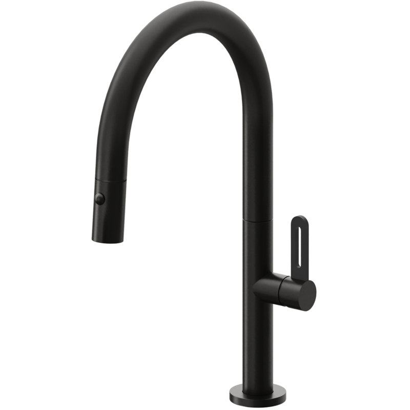 Poetto Kitchen Faucet, Matte Black, Short Stick