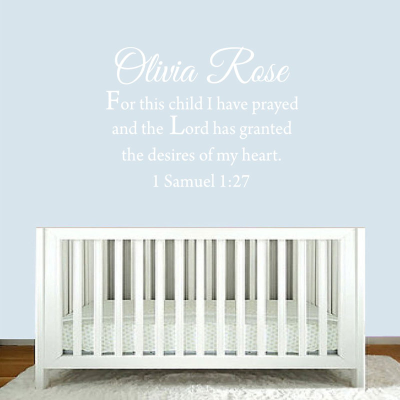 Décalcomanie murale pour cet enfant i a prayed Colindale, H 17,5 po x l 22 po x P 0,01 po, Blanc, Oui