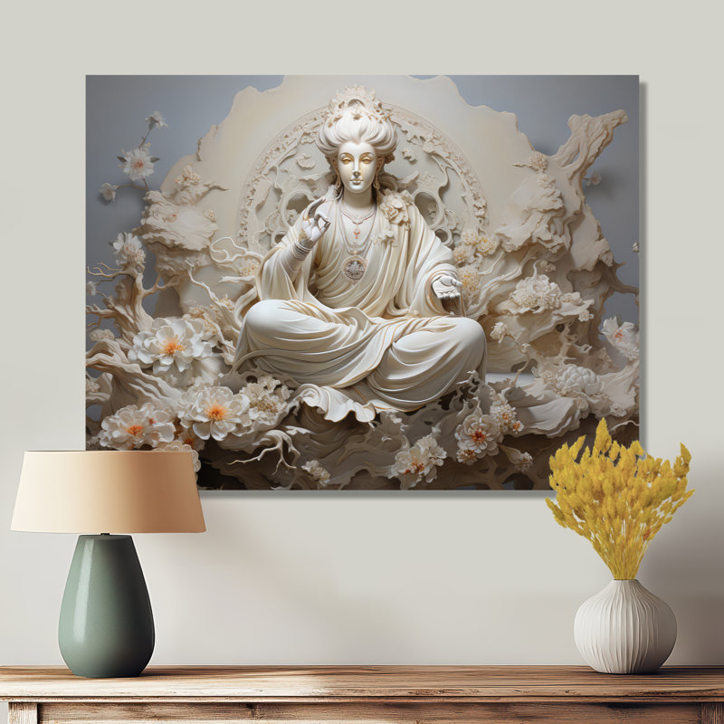 Hindou Bhagavad Gita Béni I, H 30 po x l 40 po x P 1,5 po, Toile tendue