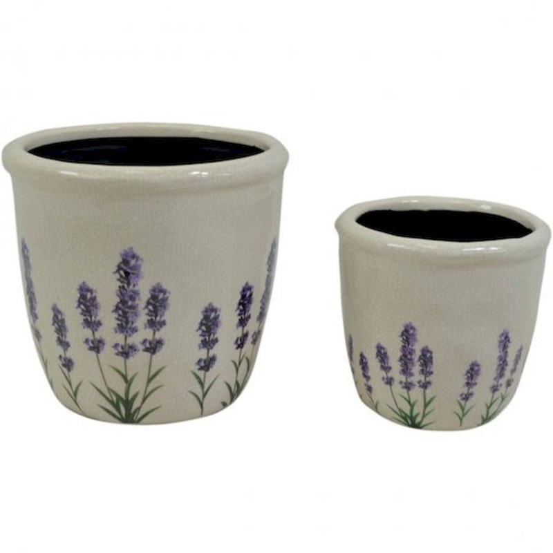 Pot de fleurs en céramique 2 pièces Hinman