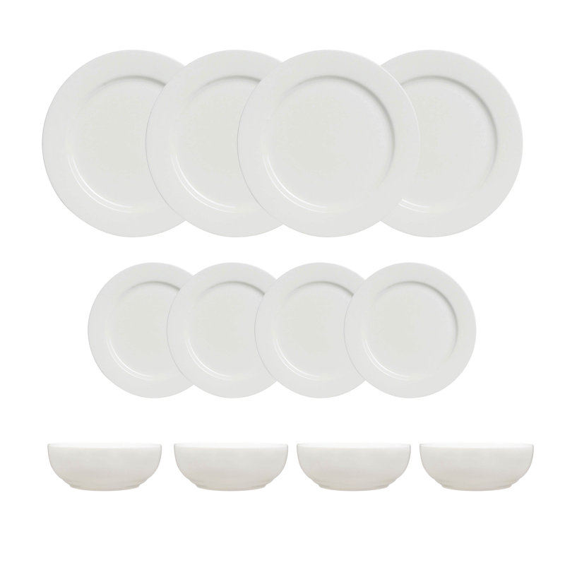 Bone China Dinnerware Set 12 Piece - Service for 4