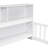 Full Floor Bed With Side Bookcase,Shelves,Guardrails,White-1057717133