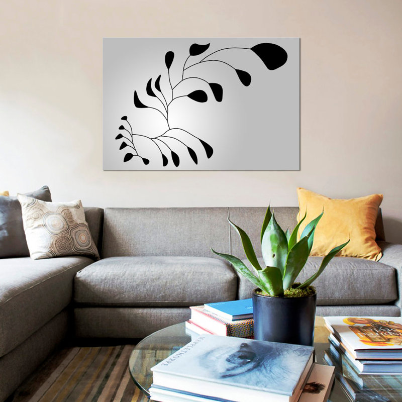 « mobiles », impression sur toile, H 12 po x l 18 po x P 1,5 po, Pas de tapis, Toile tendue