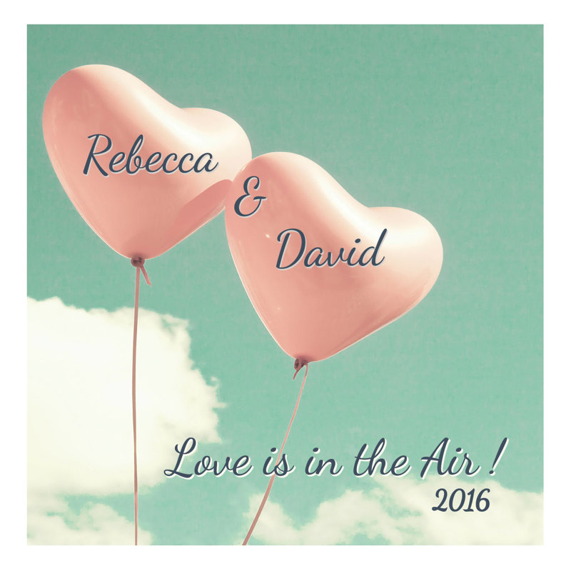 Adhésif décoratif "Love is in the air", H 24 po x l 24 po, Oui