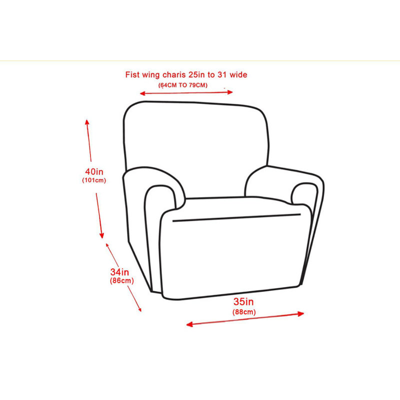 Housse pour fauteuil inclinable à coussins carrés, Chocolat
