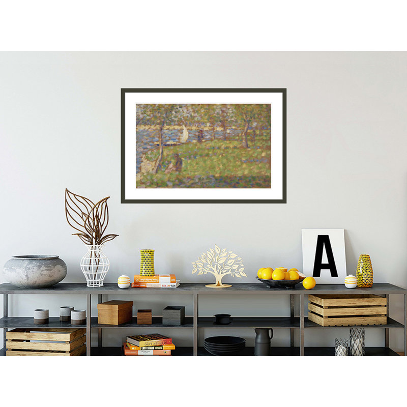 «Study for La Grande Jatte» par Georges Seurat, impression giclée encadrée, H 28,78 po x l 41,5 po
