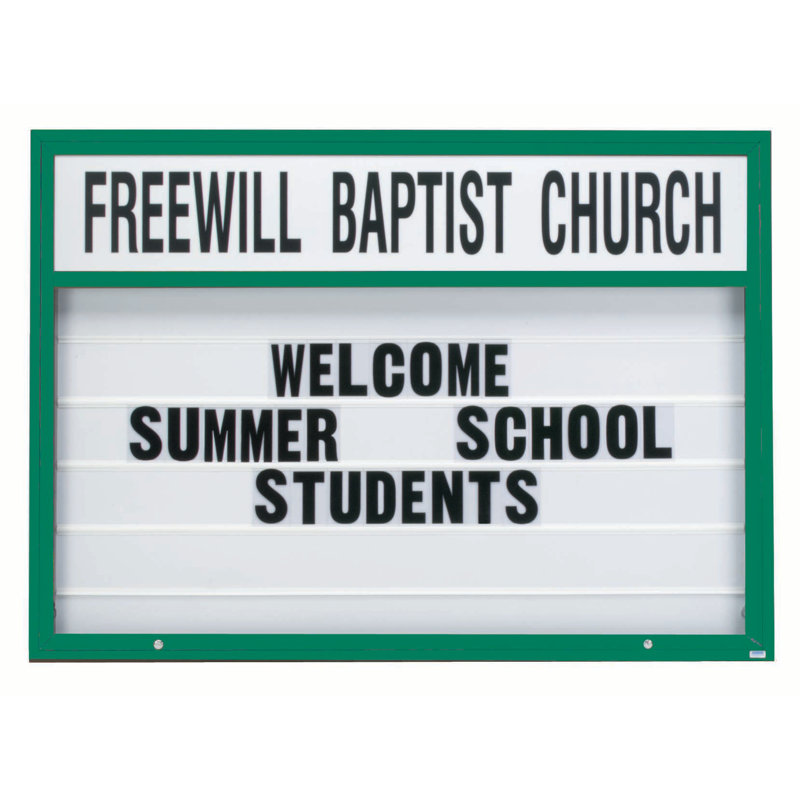 Marquee Two Illuminated Double Sided Changeable Sign System, Forest Green