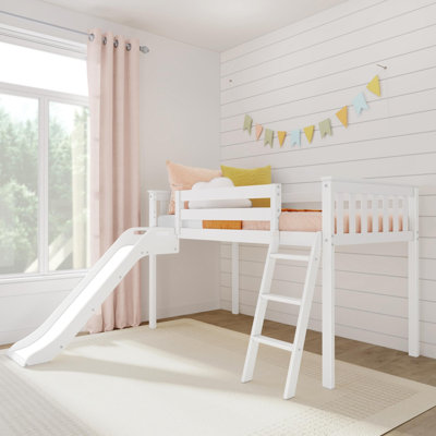 Lit mezzanine simple en bois massif Kincer