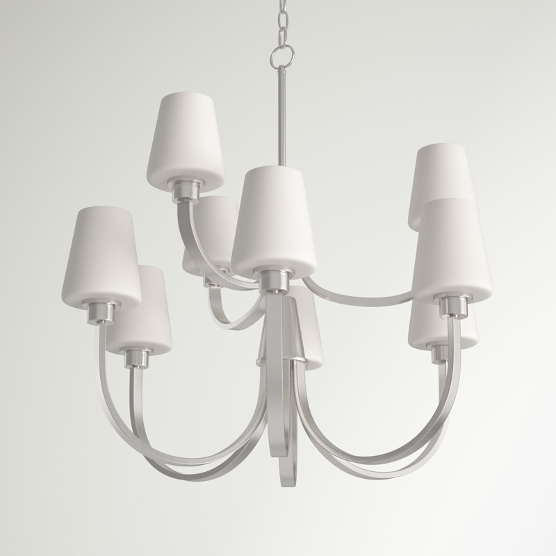 Bottorff 9 - Light Dimmable Chandelier, Satin Nickel