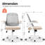 Chaise de bureau ergonomique en filet avec accoudoirs, conception peu encombrante et base en acier-1697125960-1679359910