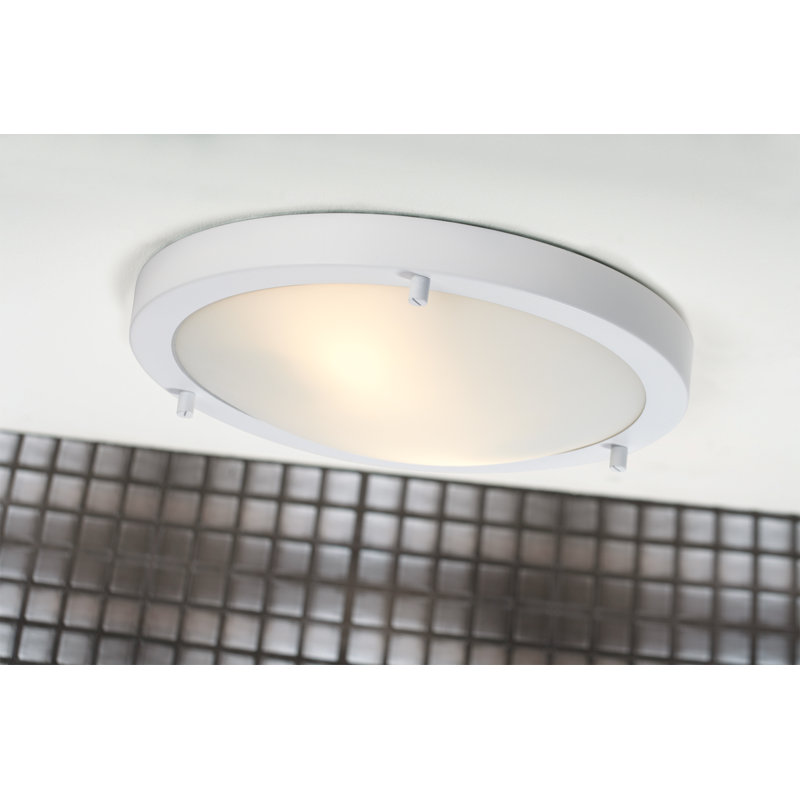 Ancona Glass Flush Mount, White