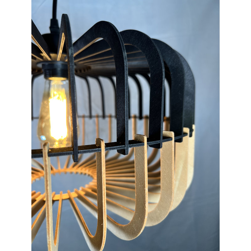 Crystal-Leigh 1 - Light Black Single Pendant