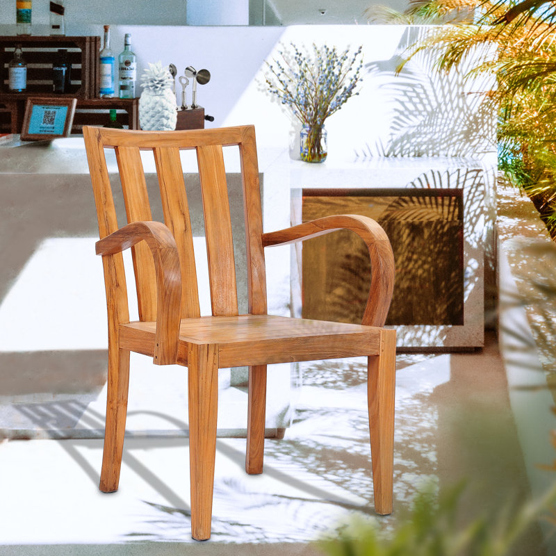 Chanelle Outdoor Teak Dining Armchair