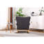 Chaise berçante grise avec rembourrage en mousse - Revêtement en velours, pour chambre à coucher, rembourrage de soutien de poids de 250 lb, dossier solide, capacité-920275113