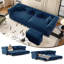 Canapé-lit gigogne convertible 3 en 1 de 89 po en velours Chesterfield-116937502