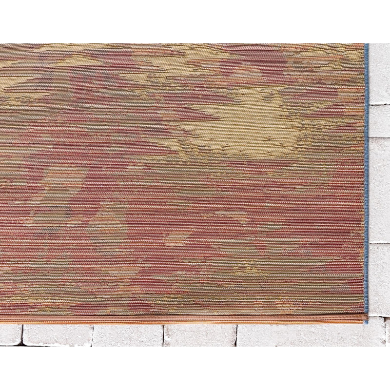 Tomlinson Abstract Blue Indoor/Outdoor Area Rug, Runner 2'7" x 5'3"