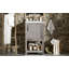 Ensemble de meuble-lavabo de salle de bain 16 po pour les petits espaces, meuble-lavabo avec lavabo rectangulaire en céramique, meuble-lavabo avec 1 porte et 1 tablette ouverte