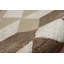 Tapis rond beige / brun en laine touffeté à la main-853861669