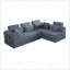 Canapé modulaire en forme de L, canapé modulaire compressé en velours côtelé de style minimaliste moderne, se déplie en un lit, conception peu encombrante-129410170