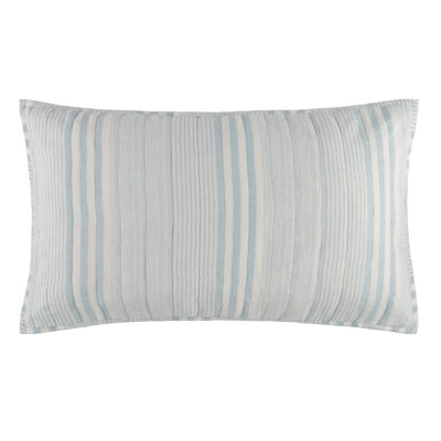 100% Linen Quilted Striped Sham