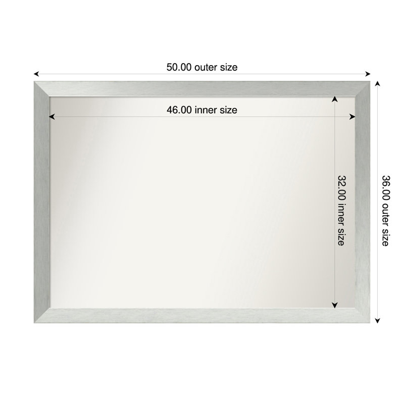 Twanya Solid Wood Wall Mirror, Rectangle, 36" x 50"