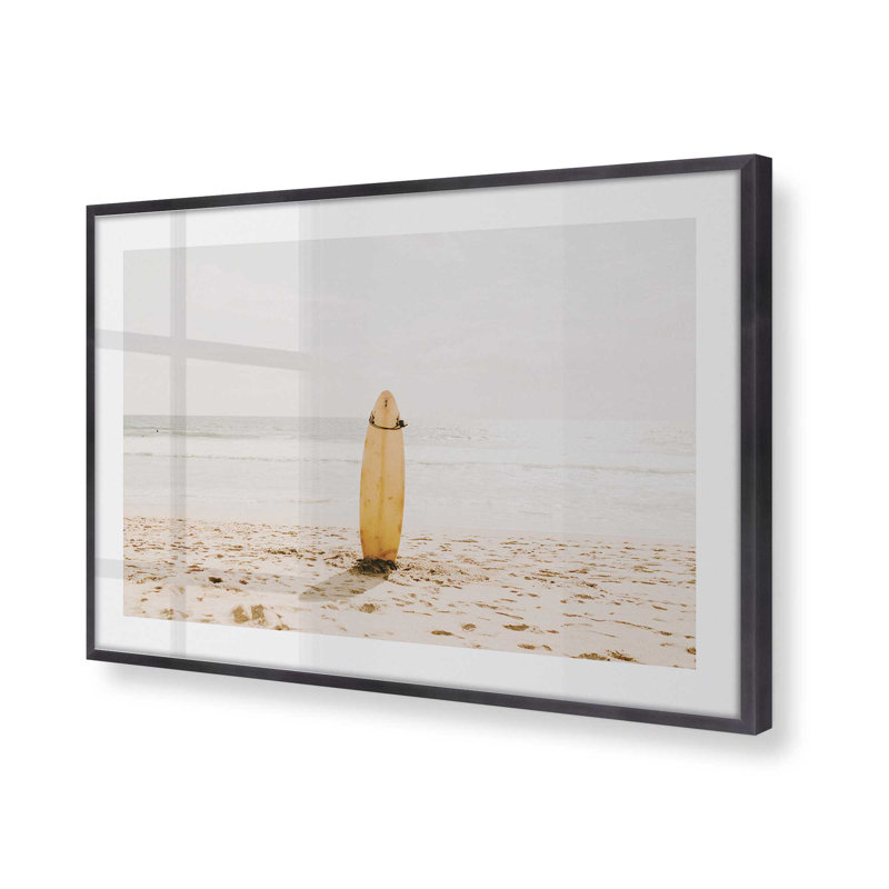 Impression Solitaire Surf II, H 13,25 po x l 17,25 po x P 1,25 po, Cadre en zinc patiné