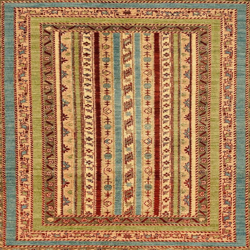 Abstract Indoor Rug, Square 6'