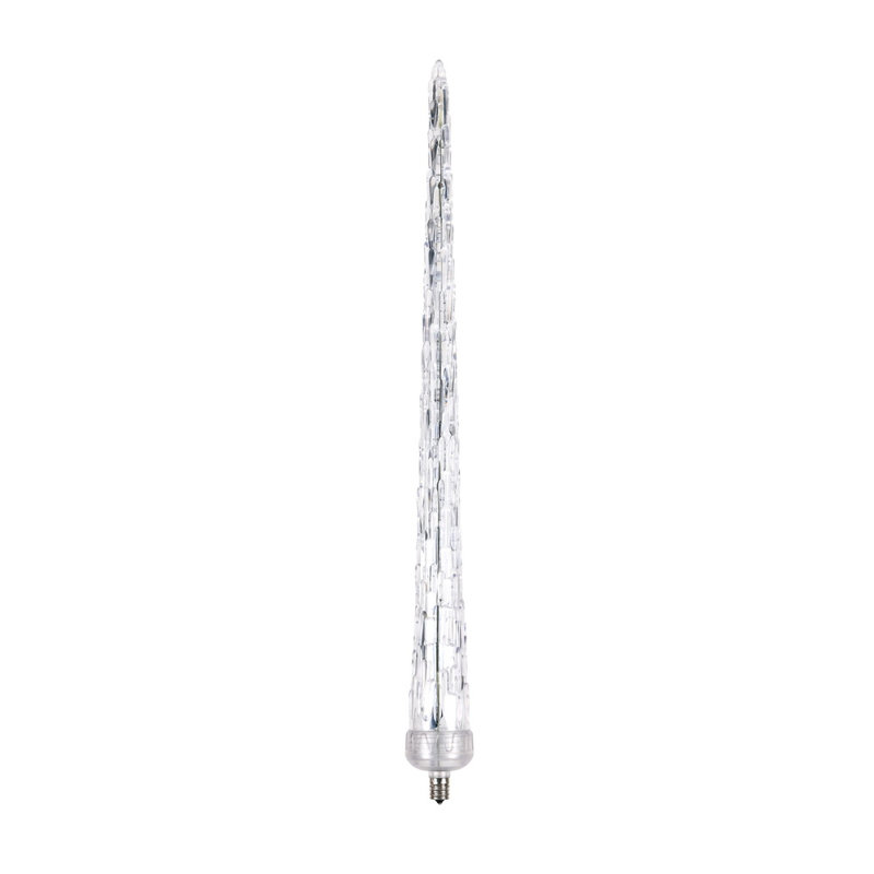 Ampoule DEL blanche glacée tombant, H 24 po x l 1 po x P 1 po