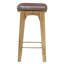 Upholstered Counter Stool with Solid Wood Frame