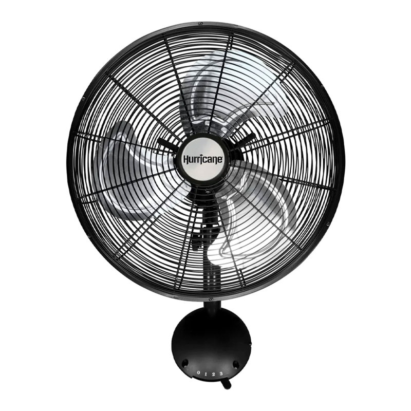 Ventilateur mural oscillant en métal Hurricane Pro